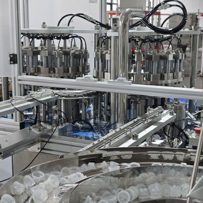 Low Noise And Smooth Mechanical Double Folding Cover Assembly Machine For Plastic IV Infusion Bags And Bottles With High Capacity Servo Motor