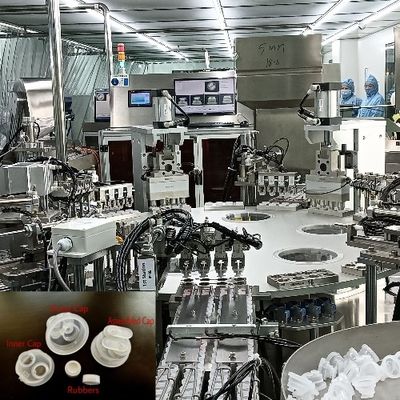 Good price Turntable Type Infusion Bottle Double-Fold Cap Assembly Machine online