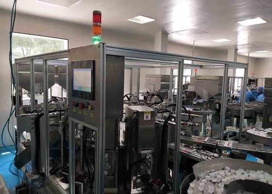 Eight station single folding cap assembly machine