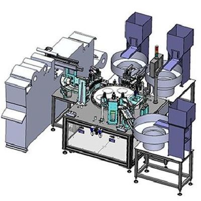 Iodophor Cap Automated Assembly Machine By Servo-driven Vibrating Disk Way Into Stainless Steel Material Good Performance