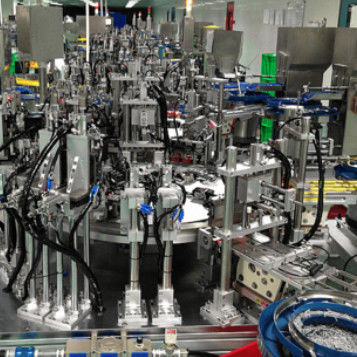 Automated assembly machine for blood collection needles with stable performance and high capacity, carousel type operation