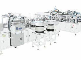 Automated assembly machine for blood collection needles is suitable for medical disposable blood collection needles with high capacity. High efficiency