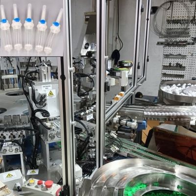Professional Customized Medical Product Assembly Machine For I.V. Drops With Fibre Optic Inspection And Solutions