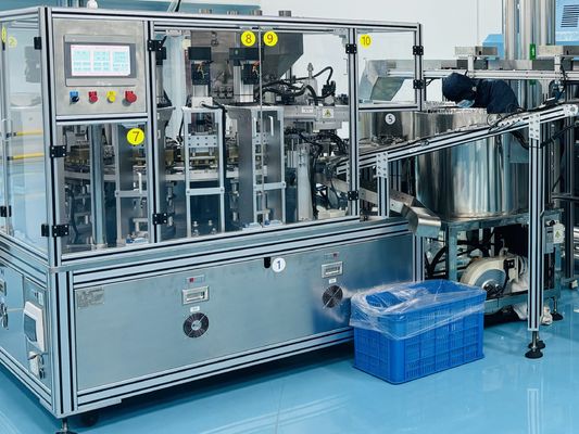 Customized Desiccant Cap Assembly Machine For Automatic Sealing Paper Sheet Punching And Film Placement