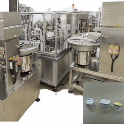 Fully Automatic PE PP Infusion Peel-Foil Cap Assembly Machine With Servo Motor And Indexing Drive