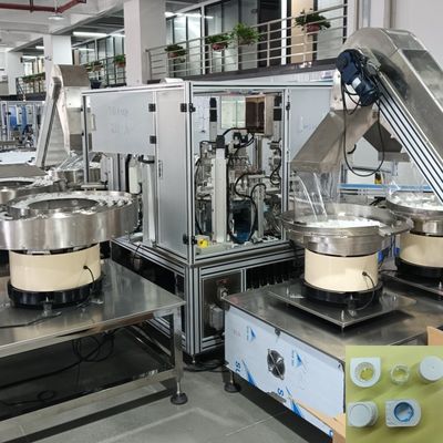 Two To Ten Cavities Milk Cap Heli Cap Assembly Machine 1 Person Operation