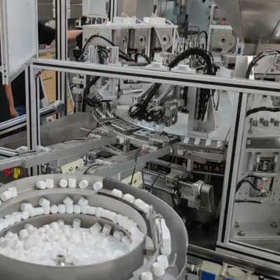 220V Silica Gel Desiccant Cap Assembly Machine with PLC Control
