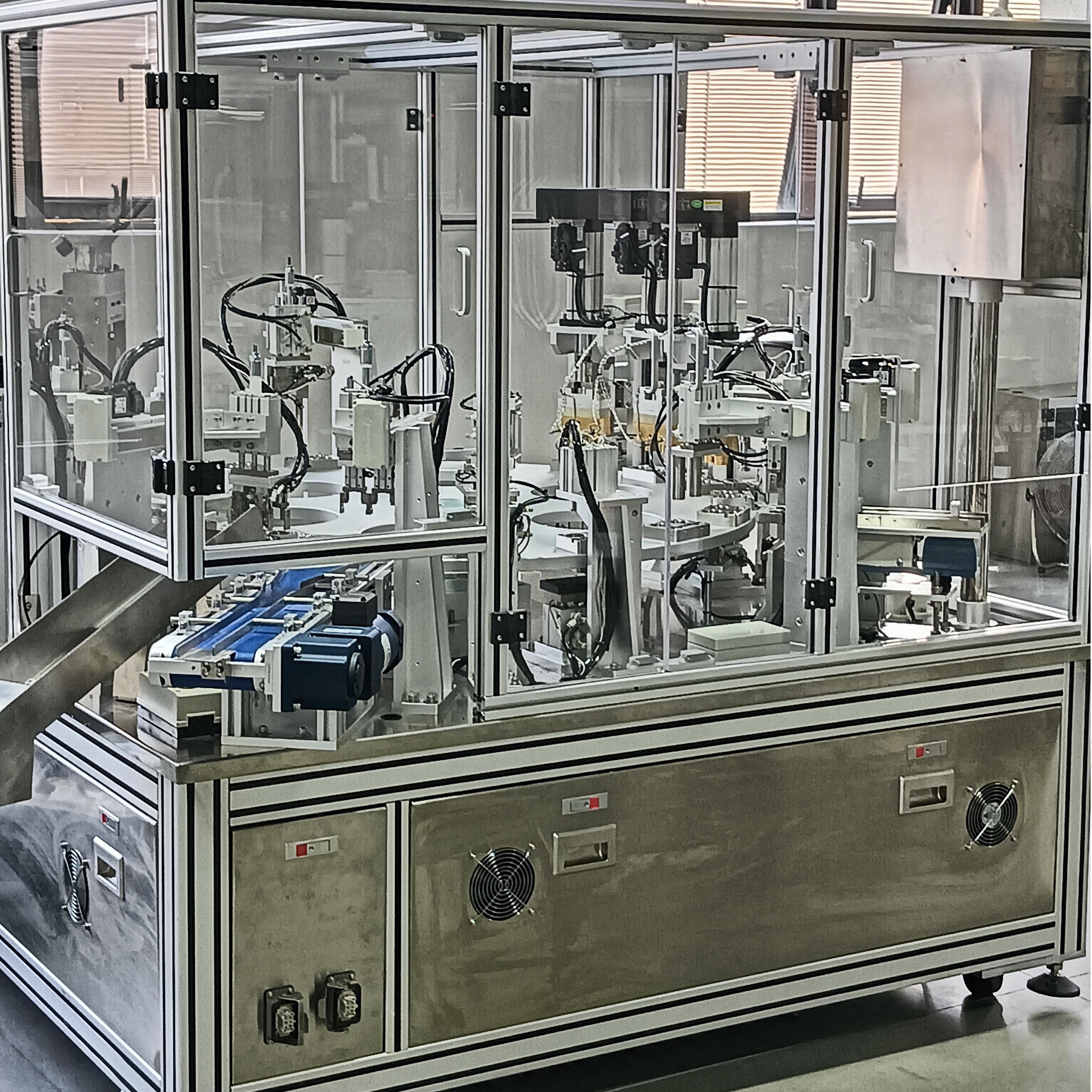 Duck tongue cap desiccant cap automatic assembly machine, PLC control ...