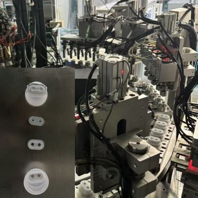 High Precision And Qualified Rate Euro Cap Assembly Machine For Automatic Assembly Of Easy Peel Foil Caps For IV Infusion Soft Bags And Bottles